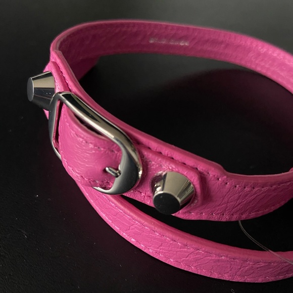 NEW Flamingo pink balenciaga wrap leather bracelet city collectable - Picture 5 of 6